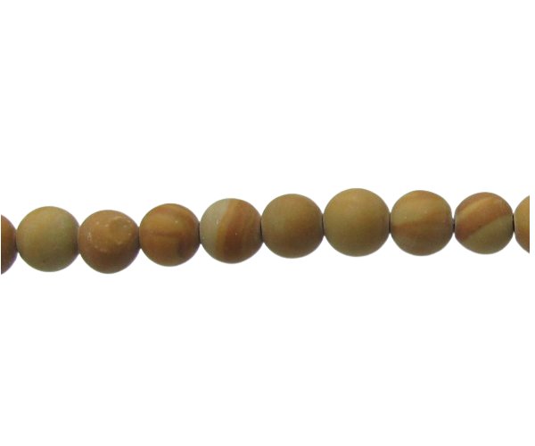 matte wood jasper 4mm round beads