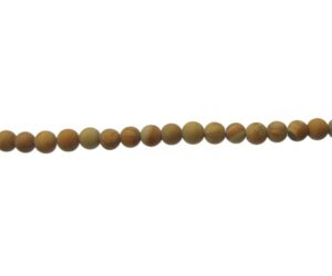 matte wood jasper 4mm round beads