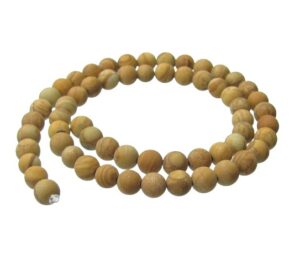 matte wood jasper gemstone round beads 6mm