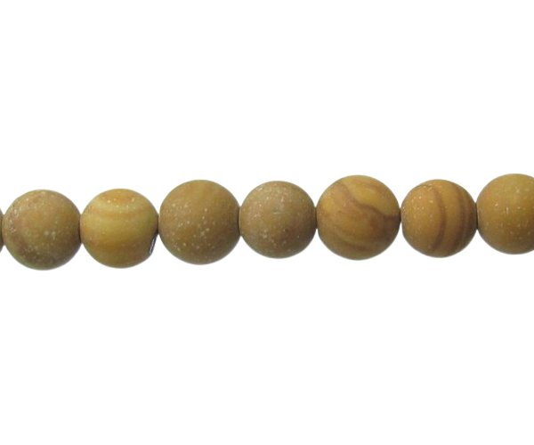 matte wood jasper gemstone round beads 6mm