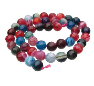 Faceted Agate gemstone beads 8mm