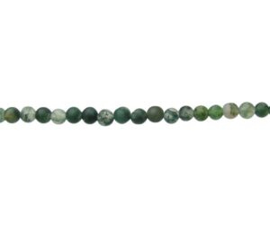 matte moss agate gemstone round beads 4mm