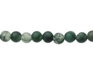 matte moss agate gemstone round beads 4mm