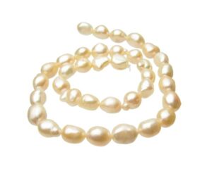 peach nugget natural freshwater pearls