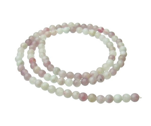 pink tourmaline gemstone round beads 4mm