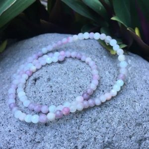 pink tourmaline gemstone round beads 4mm