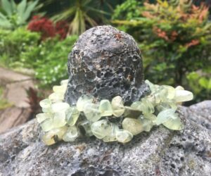 prehnite top drilled nugget beads
