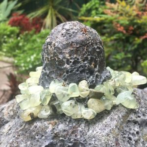 prehnite top drilled nugget beads