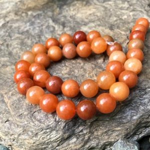 red aventurine 10mm round gemstone beads