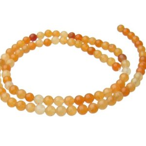 red aventurine 4mm round beads
