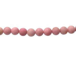 matte pink rhodonite gemstone round beads 8mm