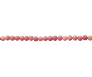 matte pink rhodonite gemstone beads 4mm