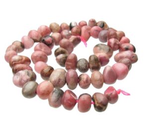 rhodonite gemstone nugget beads