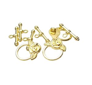 gold rose toggle clasp