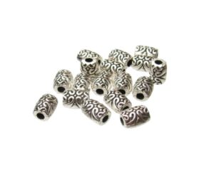silver drum beads