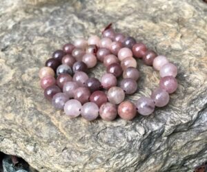 strawberry quartz 8mm round gemstone beads
