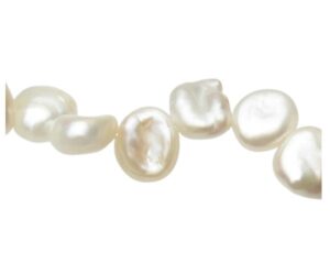 white top drilled nugget freshwater pearls