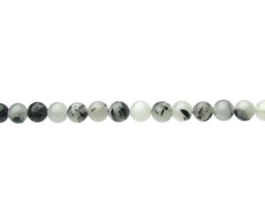 tourmalinated quartz 6mm beads