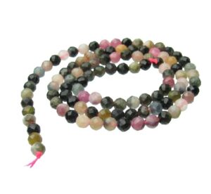 tourmaline faceted round gemstone beads