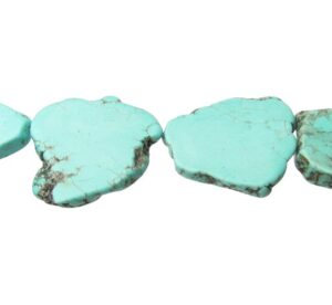 turquoise flat slab beads