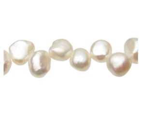 white top drilled freshwater pearls