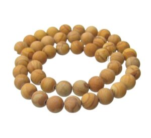 matte wood jasper 8mm round beads