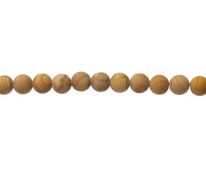matte wood jasper 8mm round beads