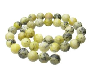 yellow turquoise 10mm round beads