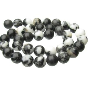 zebra jasper 10mm round beads
