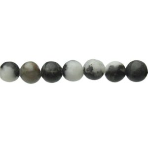 zebra jasper 4mm round gemstone beads