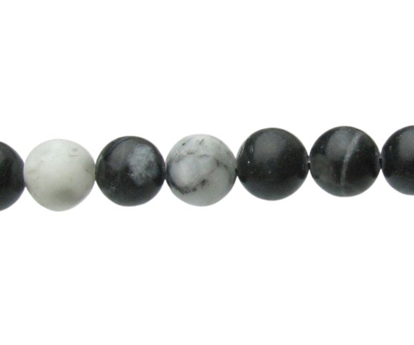 zebra jasper 6mm round gemstone beads