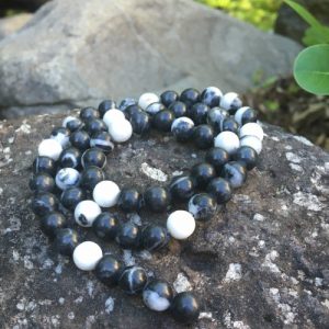 zebra jasper 6mm round gemstone beads