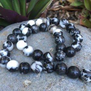 zebra jasper 10mm round beads