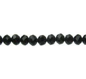 jet black small crystal rondelle beads 3mm