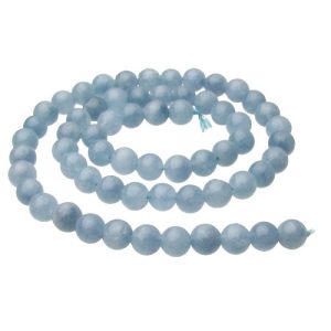 aquamarine 6mm round beads