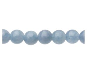 aquamarine 6mm round beads