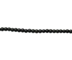 black glass 4mm round beads