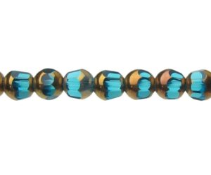 blue cut glass beads 8mm