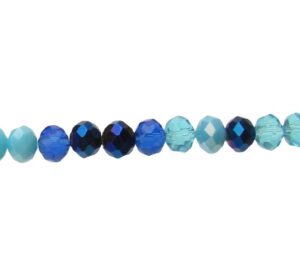 blue crystal rondelle beads