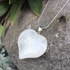 clear quartz large heart