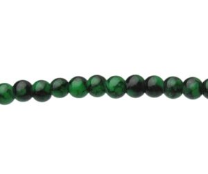 green marble glass beads 4mm
