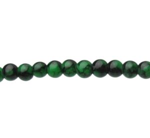 green marble glass beads 4mm