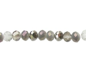 grey crystal beads mix