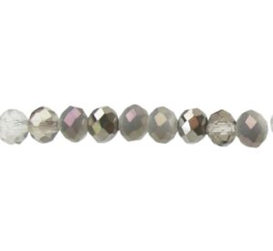 grey crystal beads mix