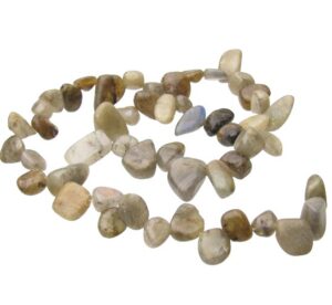 labradorite top drilled nugget beads
