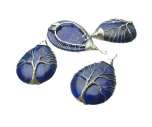 lapis lazuli tree of life pendant