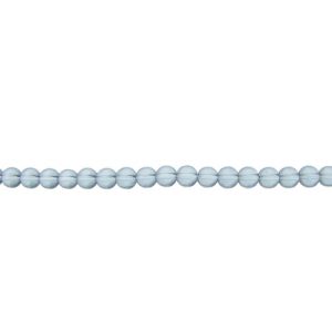 light sapphire blue glass round beads 4mm
