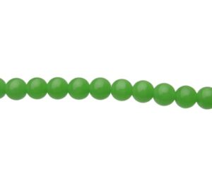 milky green 10mm round glass beads