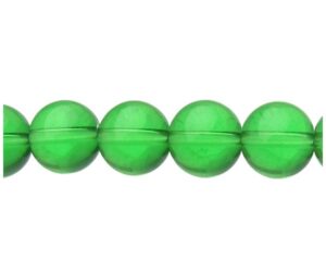 green glass round beads 10mm