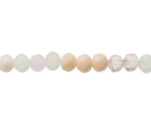 soft pink crystal rondelle mix beads